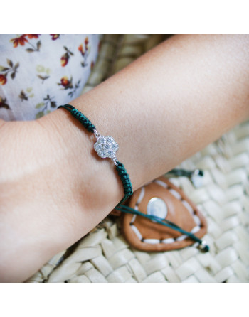 Pulsera con botón mallorquín de plata Anima de Mallorca