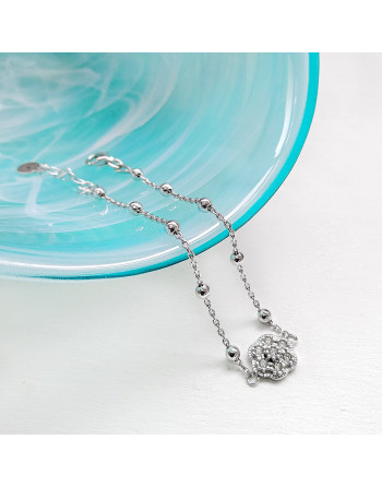 Pulsera con botón mallorquín de plata Anima de Mallorca