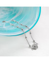 Pulsera con botón mallorquín de plata Anima de Mallorca