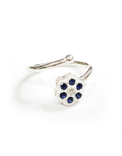 Anillo de plata con botón mallorquín Anima de Mallorca