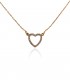 collar corazon diamantes oro rosa