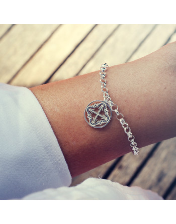 Pulsera de plata CRUZ Anima de Mallorca