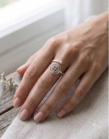 Anillo de plata CRUZ Anima de Mallorca